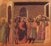 Duccio di Buoninsegna The third verloochening of Christ oil painting